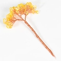 Handmade tree of life ornament with copper wire and yellow citrine quartz stones - Citrine Large Branch