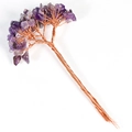 Handcrafted Amethyst tree sculpture made of purple crystal chips and copper wire - Amethyst Large Branch