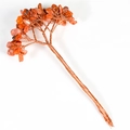 Handmade red agate gemstone tree DIY component with twisted copper wire craft branches - Red Agate Large Branch
