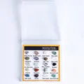 Educational box set with 20 assorted natural crystal gemstones and identification card - Chinese Version