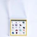 Collection box with 20 pieces of natural polished crystals and gemstones specimens - English Version