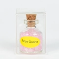 Flacone decorativo in vetro con cristalli di quarzo rosa naturali in scatola regalo - Quarzo rosa