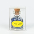 Pierres de Lapis Lazuli naturel en petit pot de verre avec bouchon en liège - Lapis-lazuli