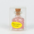 Gravier de cristal de pastèque en bouteille de verre avec bouchon et boîte cadeau - Quartz Pastèque