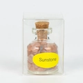 Cristaux de pierre de soleil naturelle en petite fiole en verre avec bouchon - Pierre de soleil