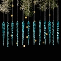Set di 12 ghiaccioli in acrilico blu con texture realistica per decorazioni natalizie - 12PCS Blu