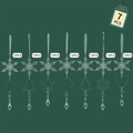 Set di 7 decorazioni natalizie in acrilico con fiocchi di neve e ciondoli - Stile Fiocco di Neve C (Trasparente)