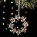 Colgante de Navidad de acrílico transparente con lentejuelas doradas para el árbol - Estilo Guirnalda Transparente con Lentejuelas