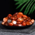 Polished natural carnelian crystals in deep orange and red tones for home decoration - Red Agate (Large)