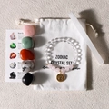 Cancer zodiac crystal healing set with bracelet, polished gemstones and a canvas pouch - Cancer