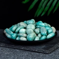Polished amazonite crystal stones in blue-green hues for healing and home decor - Amazonite 1-2cm 100g