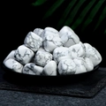 Polished natural white howlite stones with grey veins for home decor and healing - White Turquoise 2-3cm 100g
