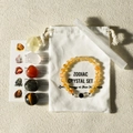 Yellow crystal zodiac energy set with beaded bracelet, tumbled stones and selenite wand - Leo New Style