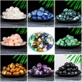 Variety of polished natural crystal stones including Amethyst and Tiger Eye - 11 Types Of Polishing Stones 1-2cm