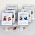 Set mini bottiglie di pietre naturali con Lapislazzuli e Agata Rossa su cartoncino - Bottiglia Drift Blister / Ametista