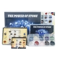 Natural crystal stone collection kit with white turquoise and amethyst in display box - Mineral Specimen Box (24 Varieties)