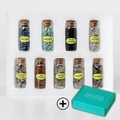 Set di 9 bottiglie con cristalli naturali e pietre per l'educazione scientifica dei bambini - Confezione Regalo di Esemplari di Cristallo 2