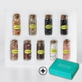 Set da 9 bottiglie di cristalli naturali in confezione regalo blu con vari minerali - Confezione Regalo di Esemplari di Cristallo 3