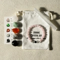 Zodiac crystal healing set with rose quartz bracelet and polished tumbled stones - Cancer New Style