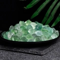 Natural raw green crystal stone shards in a black display tray for aromatherapy and crafts - Green Fluorite (5Pcs)