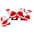 Set of four unique Santa Claus door frame ornaments for festive Christmas atmosphere - Santa Claus Style-Left Side