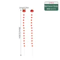Set van 2 rood-witte kerstbel decoratieve takken met kralen voor kerstboomversiering - Rode Bel Snoep Kralen Stijl