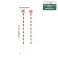 Set van 2 rood-witte kerst snoepstok decoraties met gekleurde kralen, 29,5 cm lang - Rood Groen Snoep Stijl
