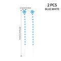 Set van 2 blauw-witte kralen snoep decoratieve takken voor de kerstboomversiering - Blauwe Snoep Stijl