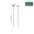 Set van 2 kerstbel decoratieve takken met groene en witte kralen lengte van 30cm - Groen Bel Stijl