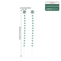Set van 2 groen-witte pepermunt kerstboomstekers, decoratieve stelen van 29,5 cm hoog - Groene Snoep Stijl