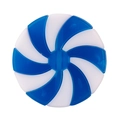 Blue and white spiral peppermint candy ornament for Christmas tree decoration - Large / Blue