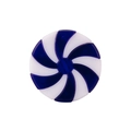Christmas blue and white spiral lollipop ornament with a smooth resin finish - Small / Purple