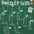 18-teiliges Set aus Acryl-Weihnachtsschmuck mit Schneeflocken und Rentieren inkl. Maßen - 18-teiliges transparentes Set