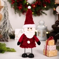Babbo Natale in piedi con paillettes rosse e gambe a molla per decorazioni natalizie - Babbo Natale