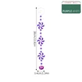 Addobbo natalizio a forma di caramella viola e bianca con campanellino e perline, 30cm - Grande / Viola e Bianco