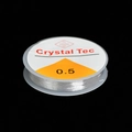Crystal Tec 0.5mm clear elastic beading thread on white spool for DIY jewelry making - Clear