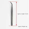 Precision stainless steel curved tweezers for jewelry making and DIY crafts 125mm - Pointed Curved Tweezers - 5 Pcs