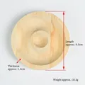 DIY jewelry making tool tray made of round natural solid wood with 9.5cm diameter - Round Wooden Bracelet Tray - 5 Pcs