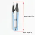 Light blue U-shaped thread snips, 10.7cm length, essential tool for DIY jewelry making - U-Shaped Scissors - 5 Pcs