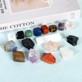 Polished and raw twelve zodiac natural crystal stone set on light blue background - Mixed Stones And Selenite Collection