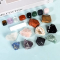 Natural 12 zodiac crystal gift set with polished stones and raw mineral specimens - Gemstone Specimen Collection Box