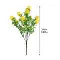 Artificial 36cm lemon branch with 7 forks and realistic yellow fruit for home decor - Single Stem Style