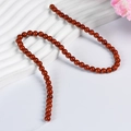 Perles rondes en jaspe rouge naturel pour bijoux DIY au fini brun rouge et texture pierre - Jaspe Rouge