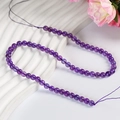 Filo di perle tonde in ametista naturale viola da 6mm per creazione di gioielli DIY - Ametista