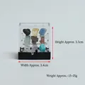 Coffret de 9 spécimens de pierres naturelles brutes dans une boîte acrylique de 3,5 cm - Petit (3.4x3.4cm)
