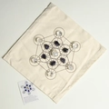 Angel Connection crystal grid set with white quartz and purple amethyst on canvas base - Crystal Grid - Angel Connection