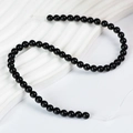 Filo a forma di S di perle di agata nera lucide da 6mm per la creazione di gioielli fai da te - Ossidiana