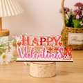 Décoration de table en bois pour la Saint-Valentin avec flamants roses et lettrage - Lettre HAPPY VALENTINES DAY (5964005675689)