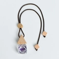 Car fragrance pendant featuring a clear glass bottle filled with purple amethyst stones - 8ml / Shangri-La (Amethyst)