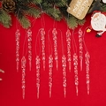 10-piece clear acrylic spiral icicle ornaments for Christmas tree hanging decoration - 5-inch Transparent Ice Bar Pendant 12 Pieces